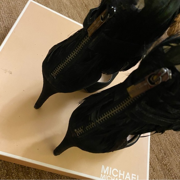 Michael Kors Vasha Suede Platform Open Toe Heels Size 5.5 - Picture 13 of 14